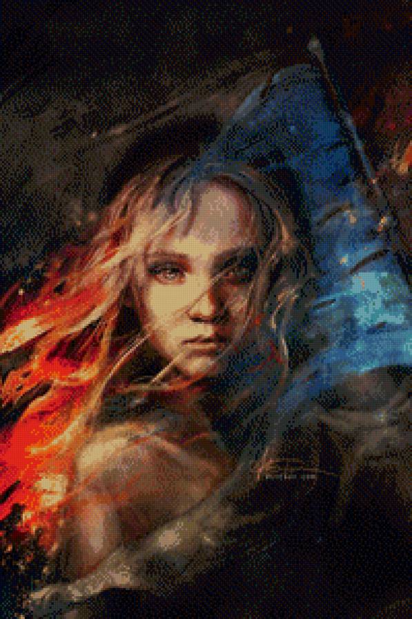 Образ - абстракция, девушка, женщина, афремов - предпросмотр