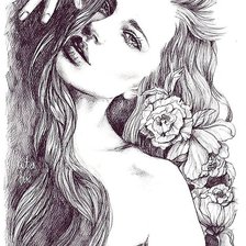 Схема вышивки «женский образ»