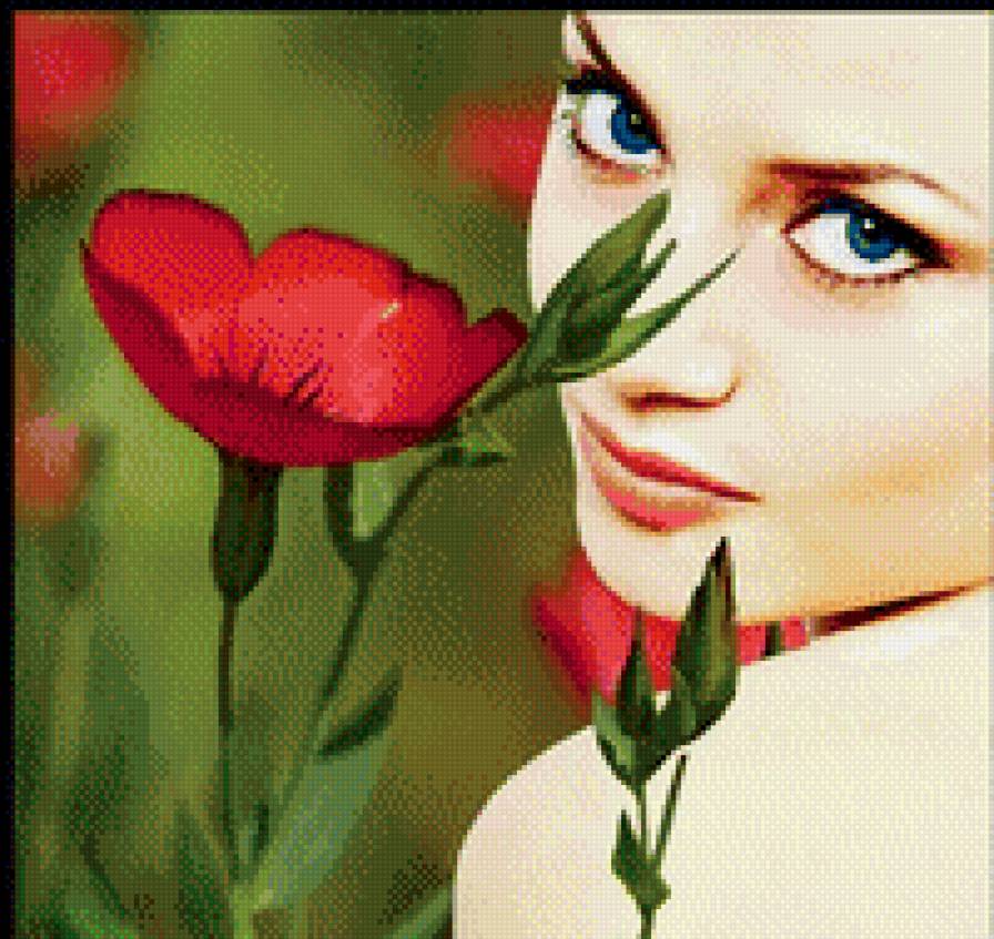 Девушка - цветы, женщина, девушка - предпросмотр