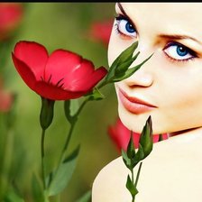 Схема вышивки «Девушка»