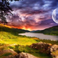 Схема вышивки «закат»