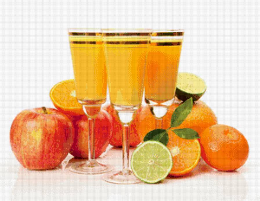 бодрое настроение - напитки, фрукты - предпросмотр