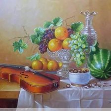 Схема вышивки «bodegon con violin»