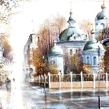 Схема вышивки «Улица»