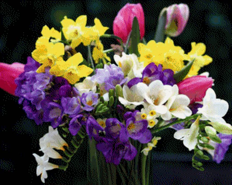 яркий букет - букет, цветы - предпросмотр