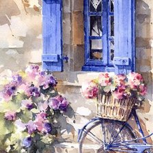 Синий велосипед