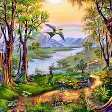 Схема вышивки «ласточки»