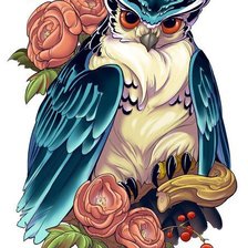 Схема вышивки «сова»