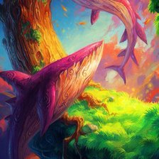 Схема вышивки «Древесные киты»