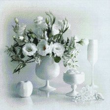 Схема вышивки «белый натюрморт»