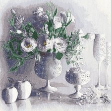 Схема вышивки «Белый натюрморт 2»