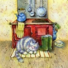 Схема вышивки «кот»