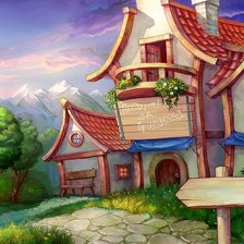 Схема вышивки «прекрасный домик»