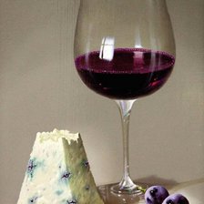 Схема вышивки «Натюрморт. Чарка красного вина»