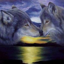 Схема вышивки «волки2»