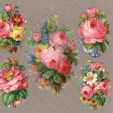 Схема вышивки «винажные розы»