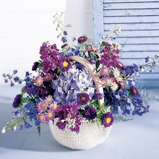 Схема вышивки «корзина с цветами»