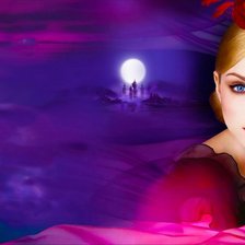 Схема вышивки «Девушка в тумане»