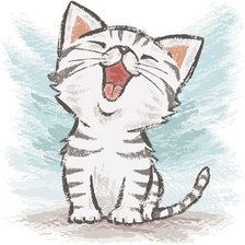 Схема вышивки «поющий котенок»