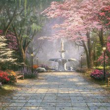 Схема вышивки «картины художника Томаса Кинкаде»