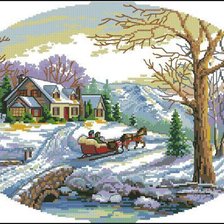 Схема вышивки «зима»