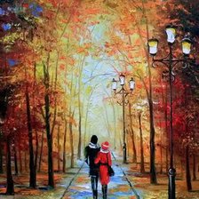 Схема вышивки «романтика в парке»