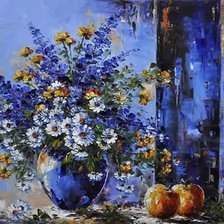 pintura bodegon floral