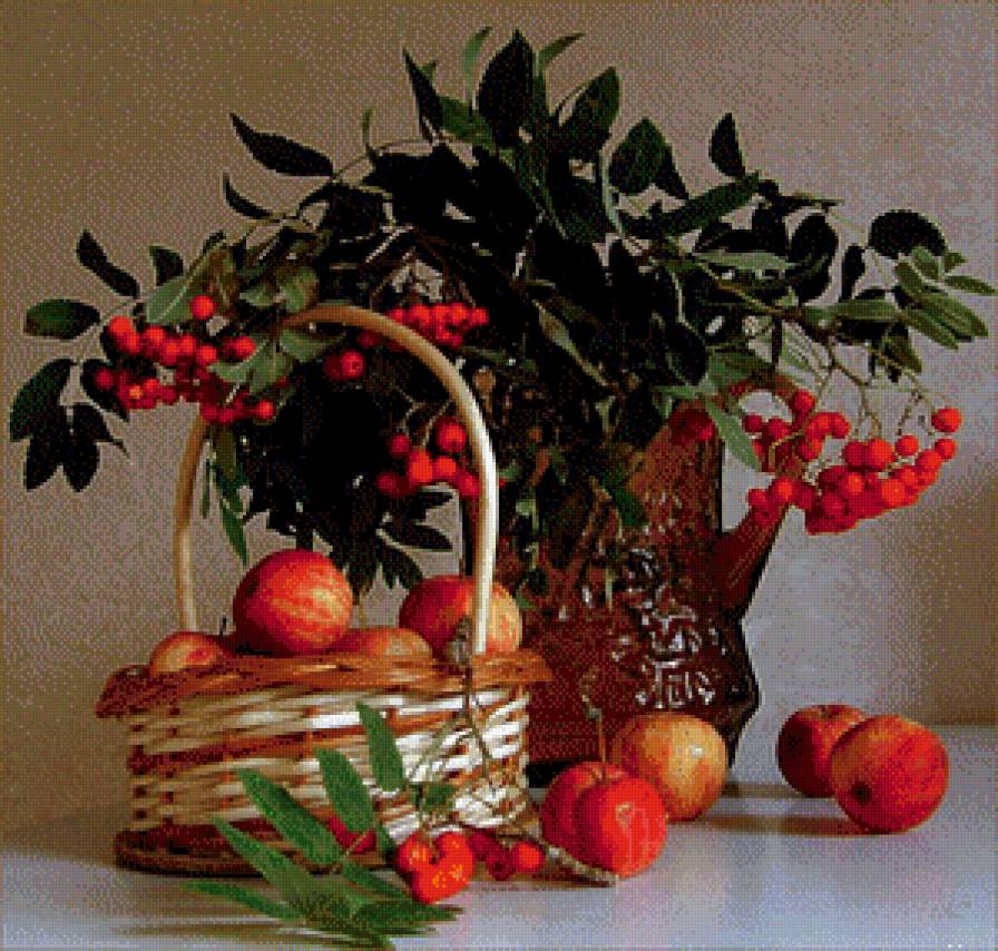 серия "фрукты" - фрукты, букет, яблоки - предпросмотр