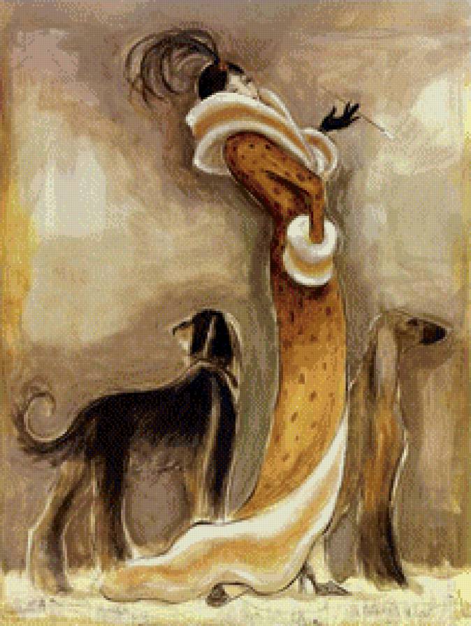 дама с собачкой - собака, дама - предпросмотр