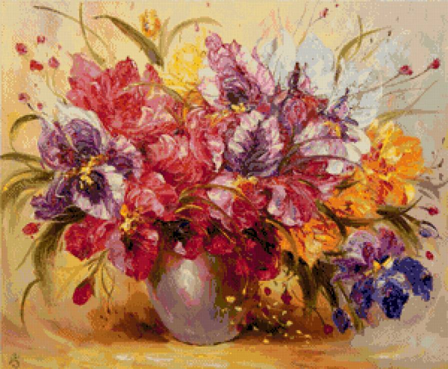 Ирисы А Джанильятти1 - ирисы, джанильятти, живопись - предпросмотр