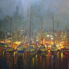 Схема вышивки «Вечерние яхты Н Цветкова»