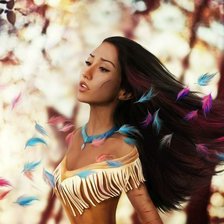 Схема вышивки «Девушка»