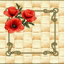 Схема вышивки «маки на подушку»