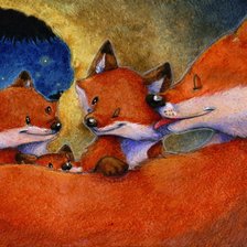 Схема вышивки «лисички»