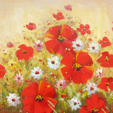 Схема вышивки «маки»