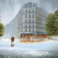 Схема вышивки «пара под дождем»