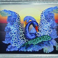 Схема вышивки «Лебеди»