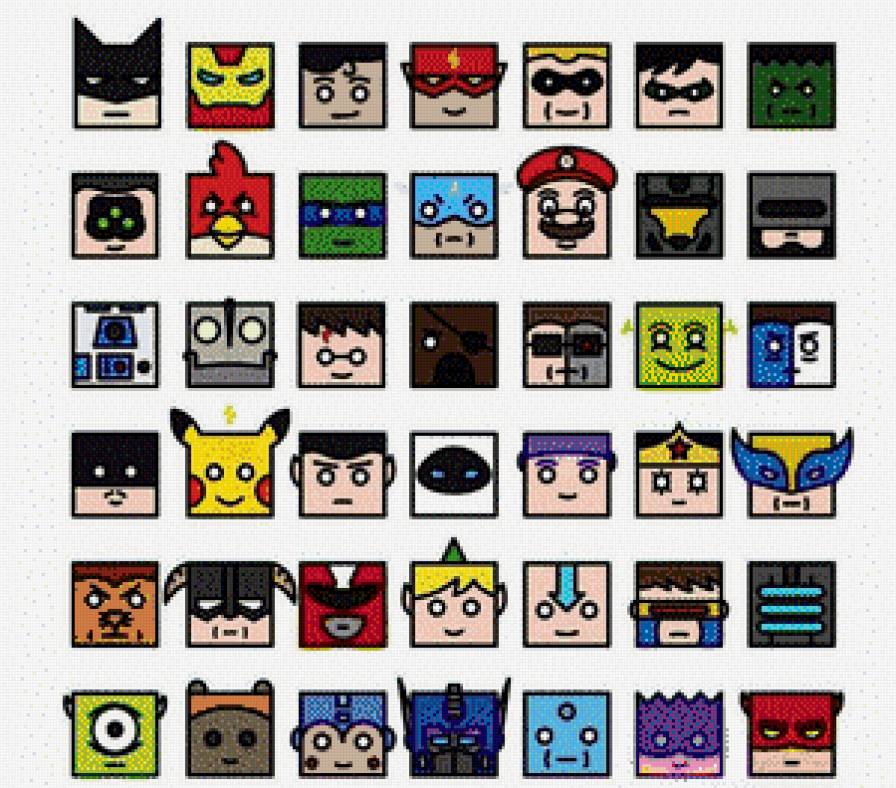 Иконки - marvel, мультфильмы, dc - предпросмотр