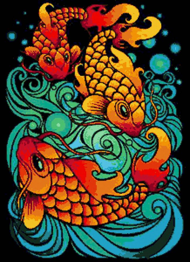 Рыбки - китай, рыбы - предпросмотр