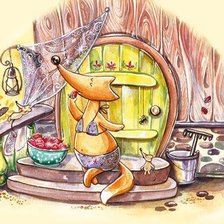 Схема вышивки «лиса»