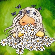 Схема вышивки «в ромашках»