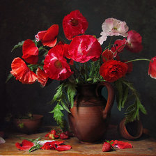 Схема вышивки «маки»