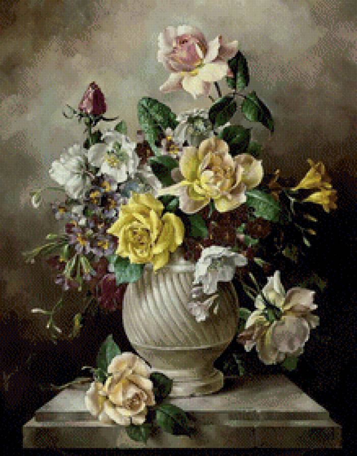 Цветы в вазе - букет, цветы - предпросмотр