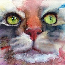 Схема вышивки «Морда кота»