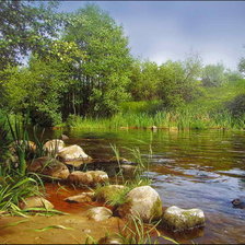 Схема вышивки «Тихая заводь. Игнатьев.»