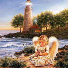 Схема вышивки «ангел»