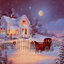 Схема вышивки «Сказочный домик»