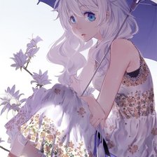 Схема вышивки «Девочка под зонтом»