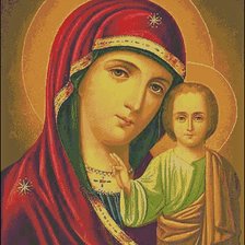 Схема вышивки «Икона Казанской Божьей Матери»