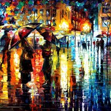 Схема вышивки «город под дождем»